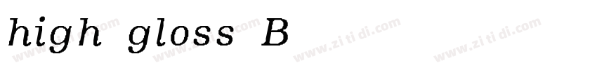 high gloss Boldface字体转换
